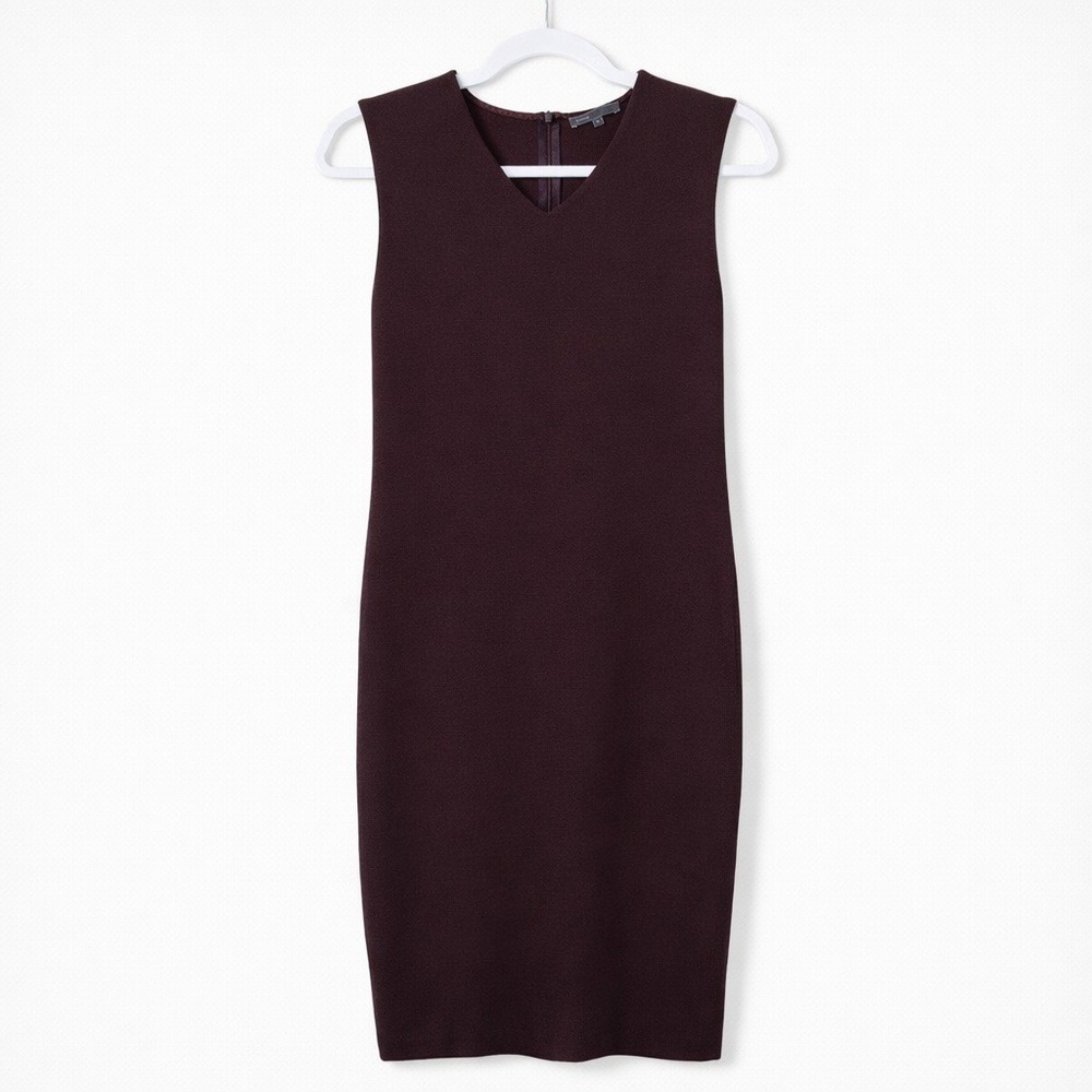 Vince Brown Sleeveless Sheath Dress 10  Dark Academia Espresso Quiet Lux Capsule